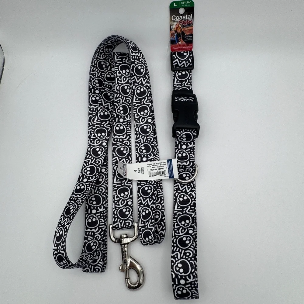 Coastal Styles Dog Collar and Leash Set - Size Large